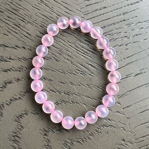 Pink candy agate bracelet 8mm